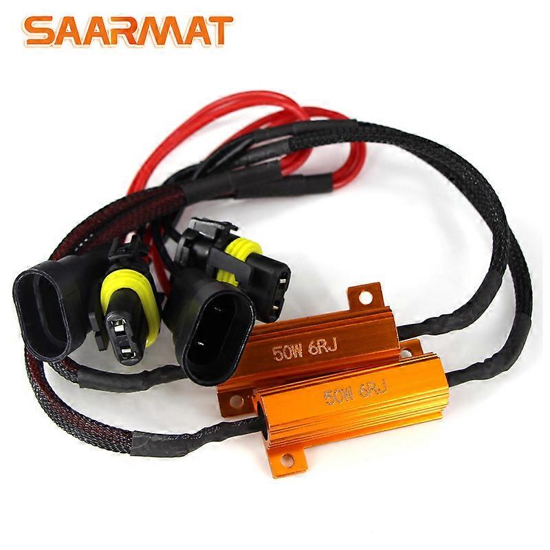 50W 6 H11/H8 Canbus Load Resistor LED Decoder Warning Canceler Light Error Free 12V Resistance Harness Adapter Decoder Light h4