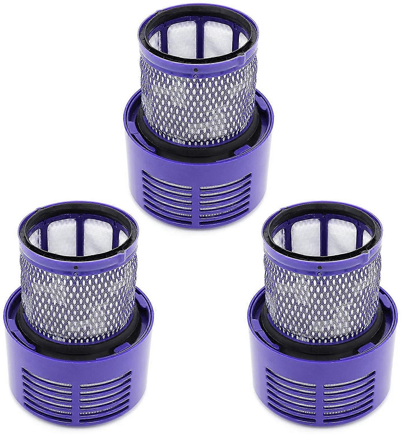 3 Pack Replacement Filters For Dyson V10 Series V10 Absolute, Animal, Total Clean, Motorhead, Sv12 Robotic Vacuum Cleaner, Replace # Dy-969082-01
