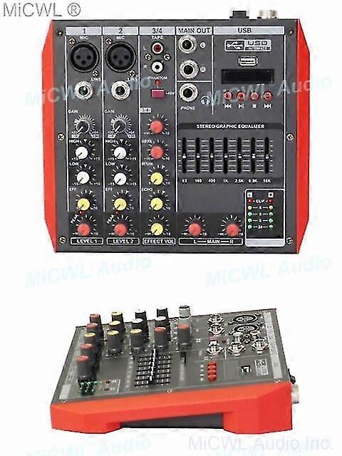 Bluetooth portable 12 channel audio mixer sound mixing console usb mp3 7-band