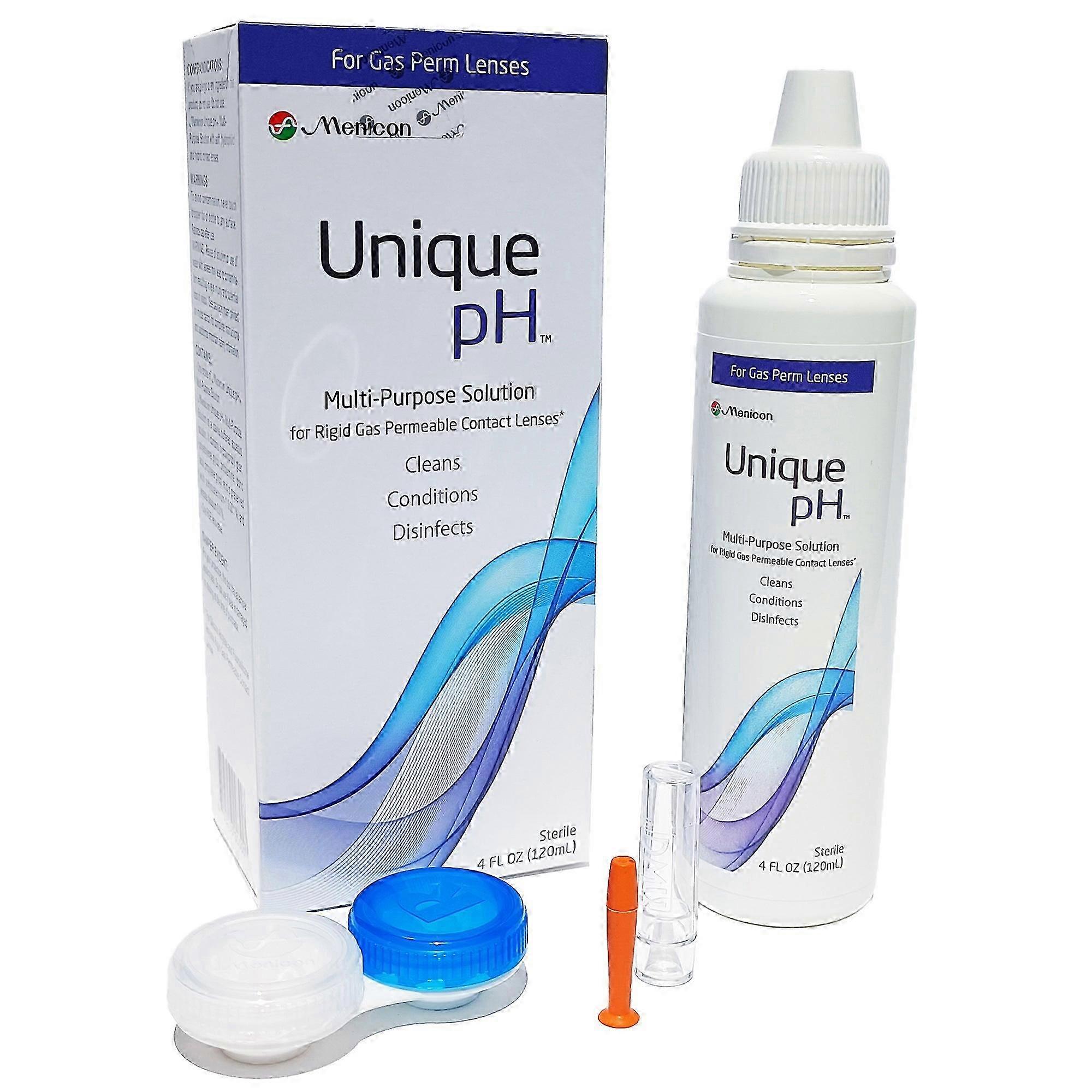 Menicon Unique Ph Multi-purpose Solution 4 Oz & Lumivis Lens Remover, Bundle