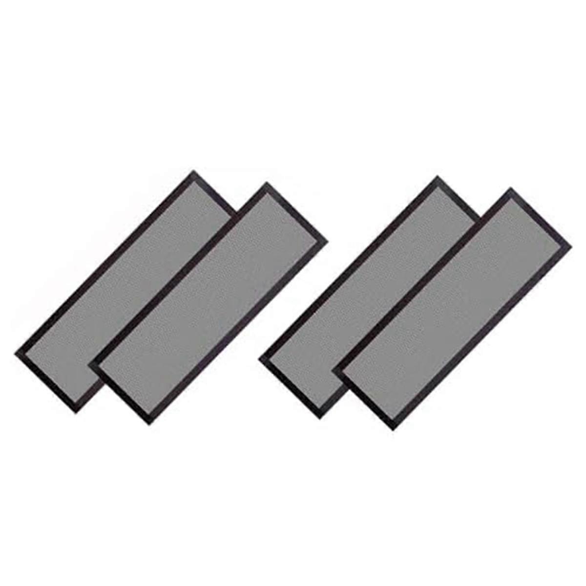 Floor Vent Covers Magnetic PVC Vent Mesh Cover, 4Pack 4 X 12 Inch Black Air Vent Screen Cover Floor