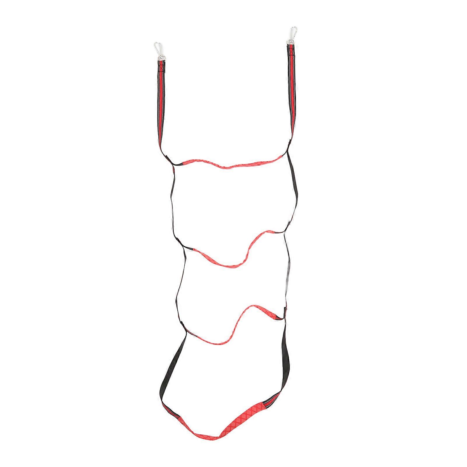 Boat Marine Rope Ladder Rope Ladderfor Kayak for Inflatable Boat Kayak Motorboat Canoeing Red 4 Stairs