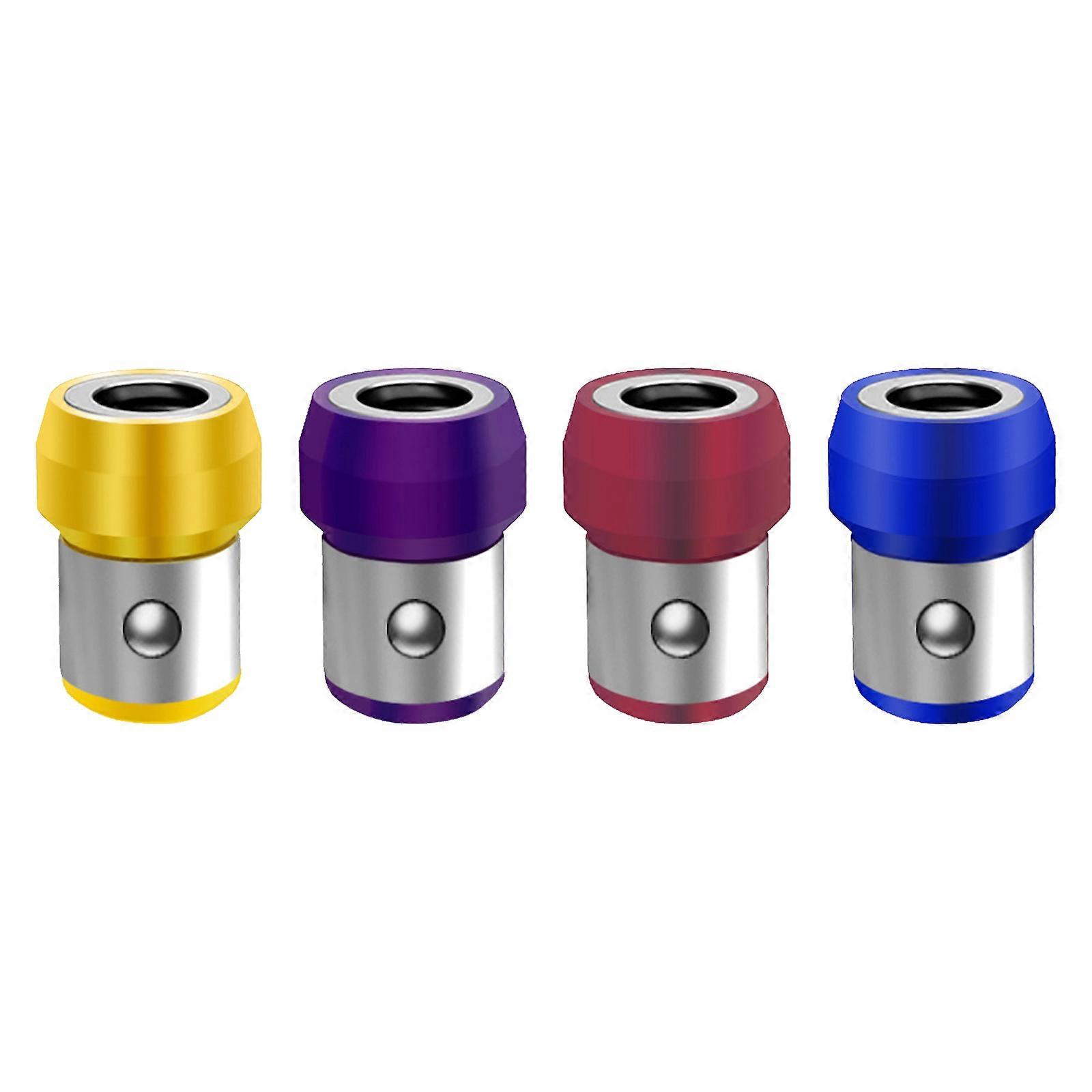 4pcs κατσαβίδι bit μαγνητικές βίδες δαχτυλιδιών 6.35mm τρυπάνι bit ισχυρό μαγνήτη μαγνητιστή