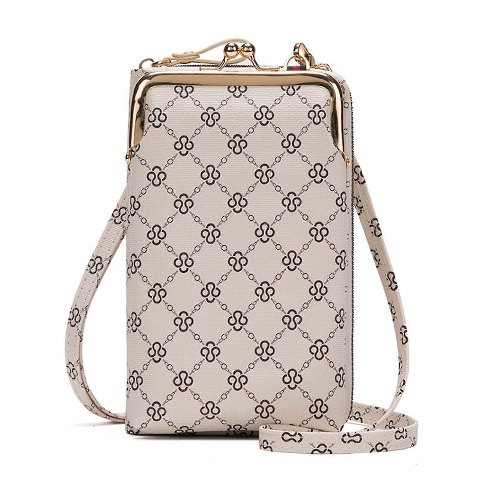 2022 New Ladies Shoulder Crossbody Fashion Old Flower Zipper Wallet Multifunctional