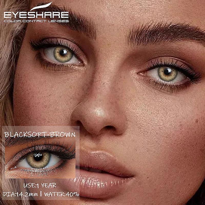 Ojos Marrones Contacto Gris 1Par De Lentes De Contacto De Color