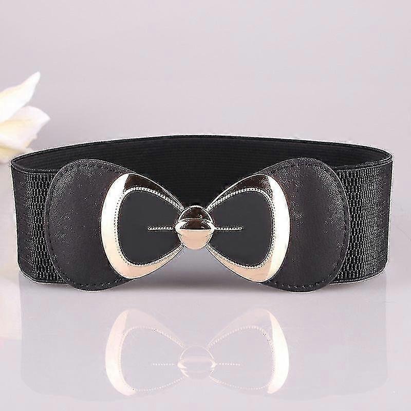 Kvinnor bälten mode trend bälte rosett elastisk bälte midjeförsegling
