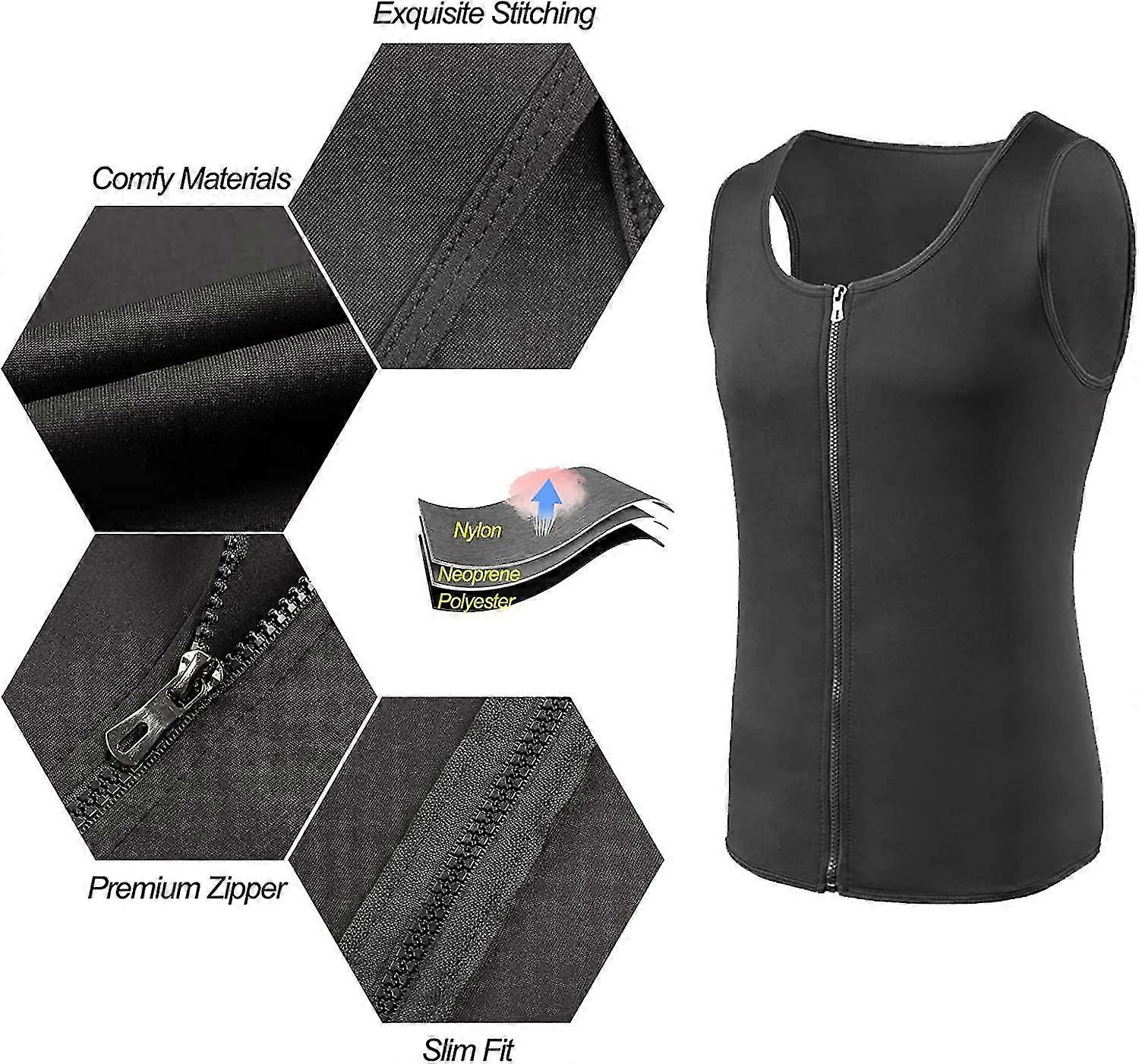 NIULI Sauna Sweat Suit Uomo Perdita Di Peso Shapewear Top Vita Trainer Allenamento Body Shaper Felpa Camicia A Maniche Corte Abiti Da Sauna (Color : Men, Size : S NIULI Sauna Sweat Suit Uomo Perdita Di Peso Shapewear Top Vita Trainer Allenamento Body Shaper Felpa Camicia A Maniche Corte Abiti Da Sauna (Color : Men, Size : S
