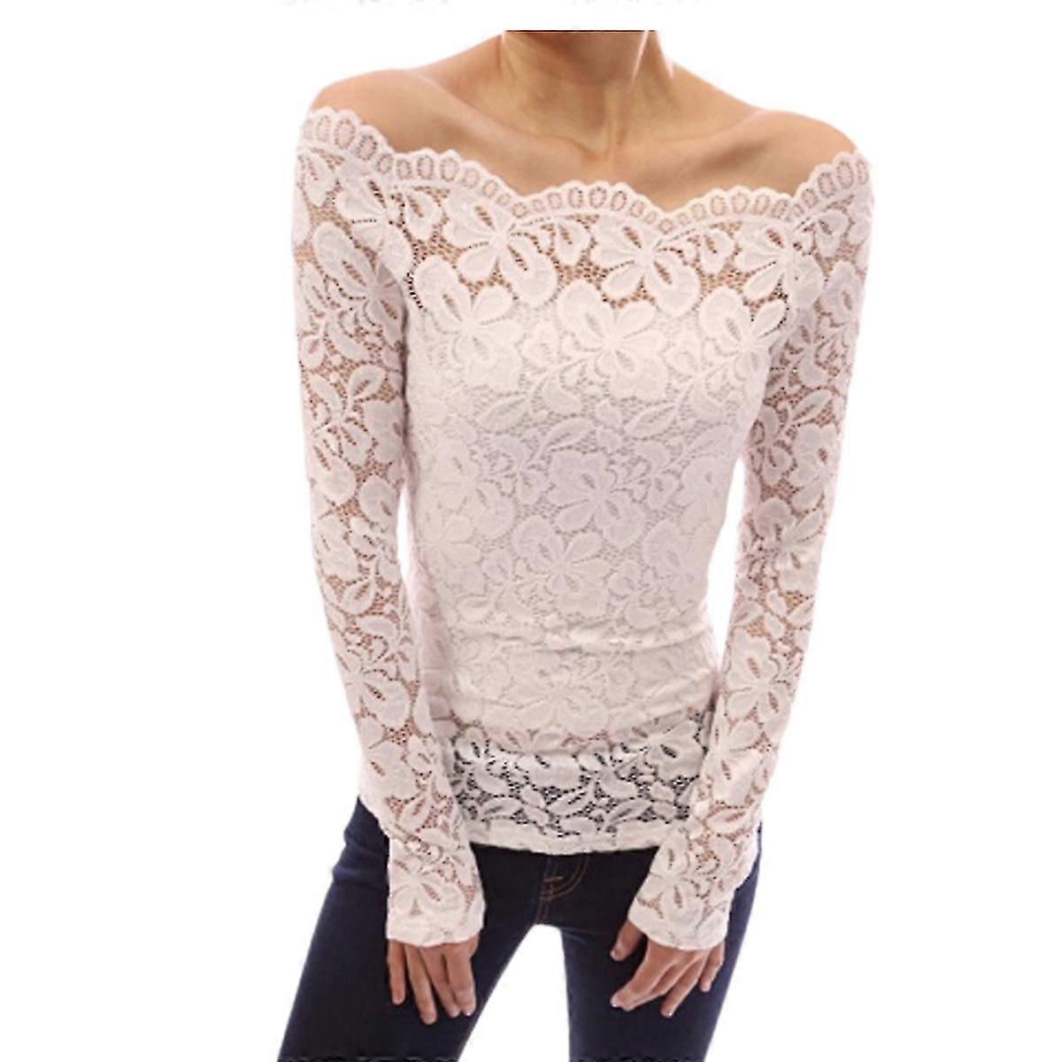 Spanish Lace Blouse With Open Shoulders