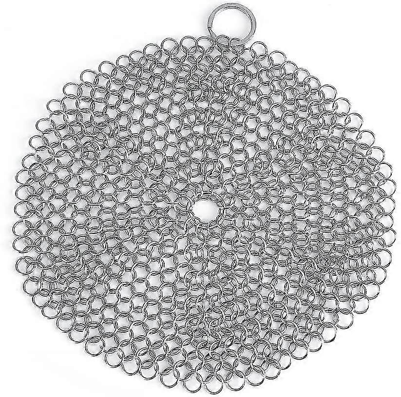 Cast Iron Cleaner 18 X 18 Cm Stainless Steel Chain Mail