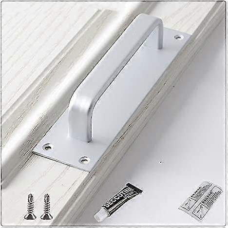 1 Piece Sliding Door Handle, Sliding Door Handle With Back Plate (aluminum Color)