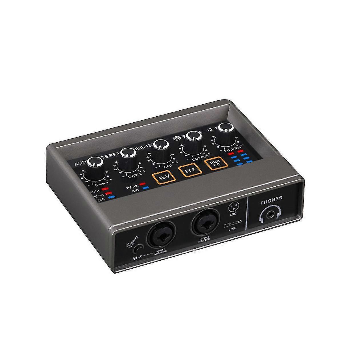 Q16 Microphone Recording Sound Card Usb Sound Card Audio Mixer Microphone Live Recording K Song-haoyi
