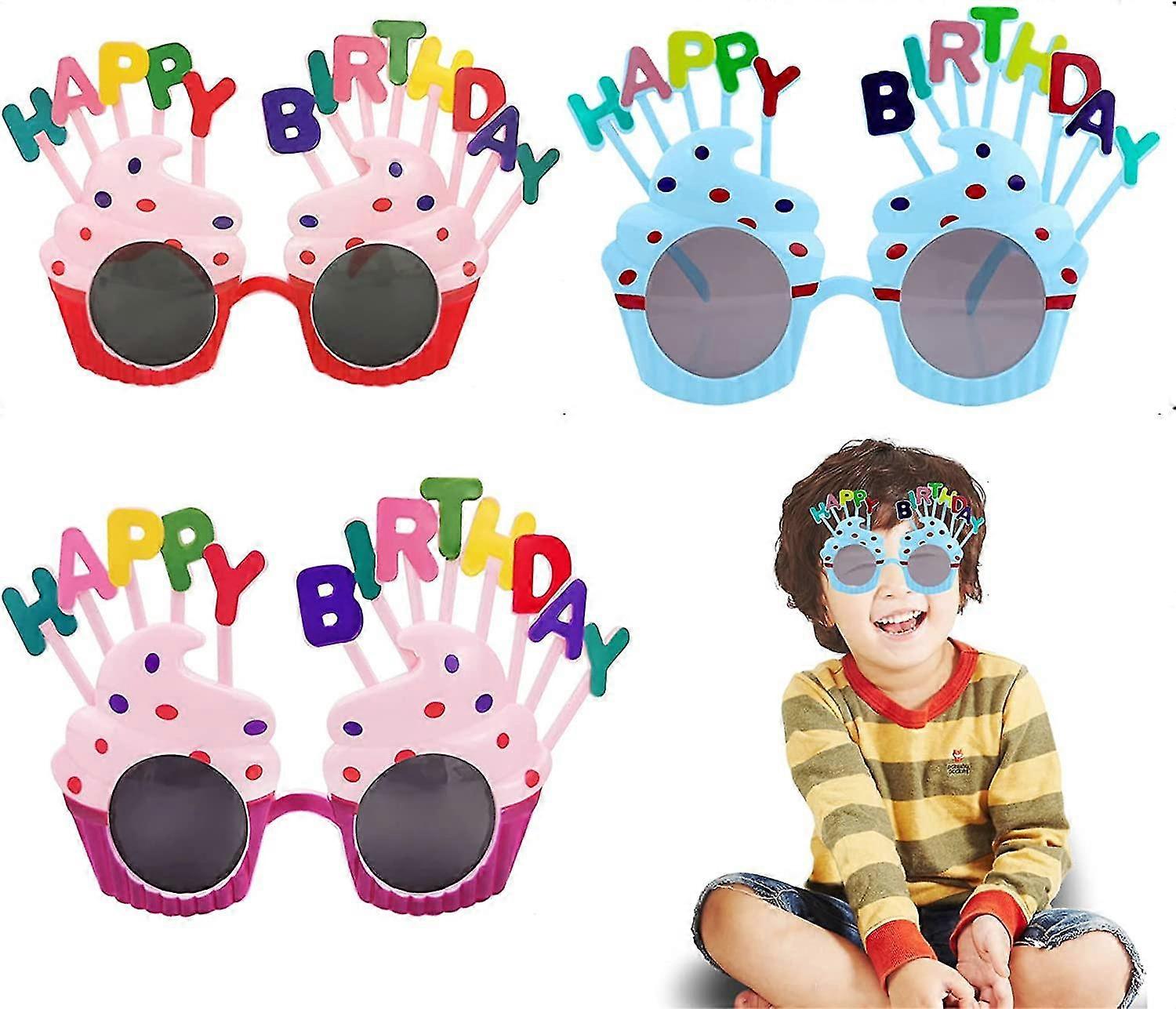 Birthday Glasses 3pcs Funny Happy