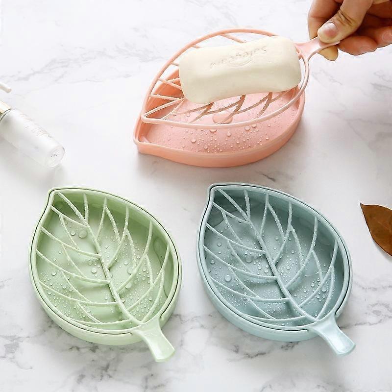 3 pcs Soap Dish,Leaf  Shaped Shower