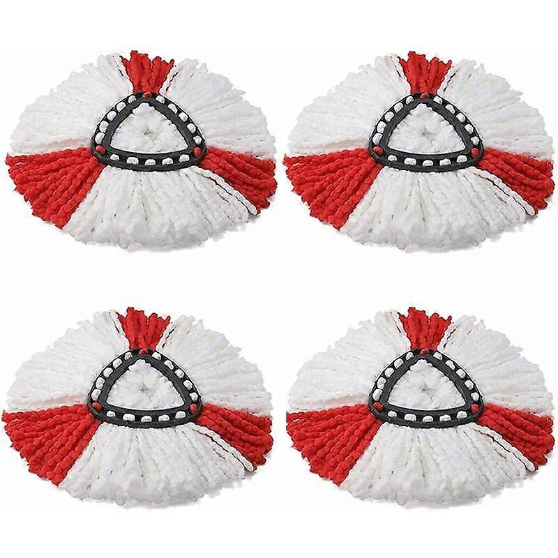 Set of 4 Clean Twist Disc Mop Replacement Heads, 2 in 1 Microfiber Mop Mop