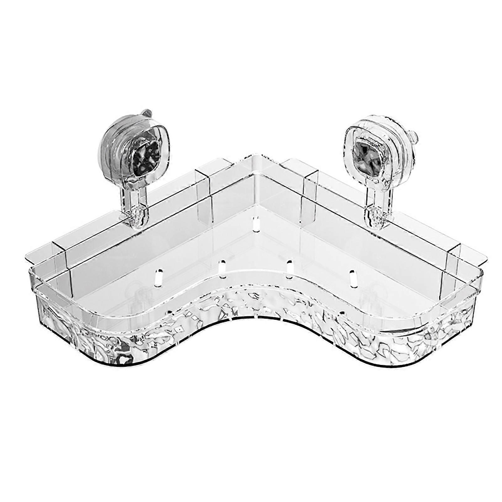 1/2Pcs Corner Shower Caddy Bathroom Storage Rack with Suction Cup Strong Load-bearing Easy to Install Shower Shelf Storage Organizer