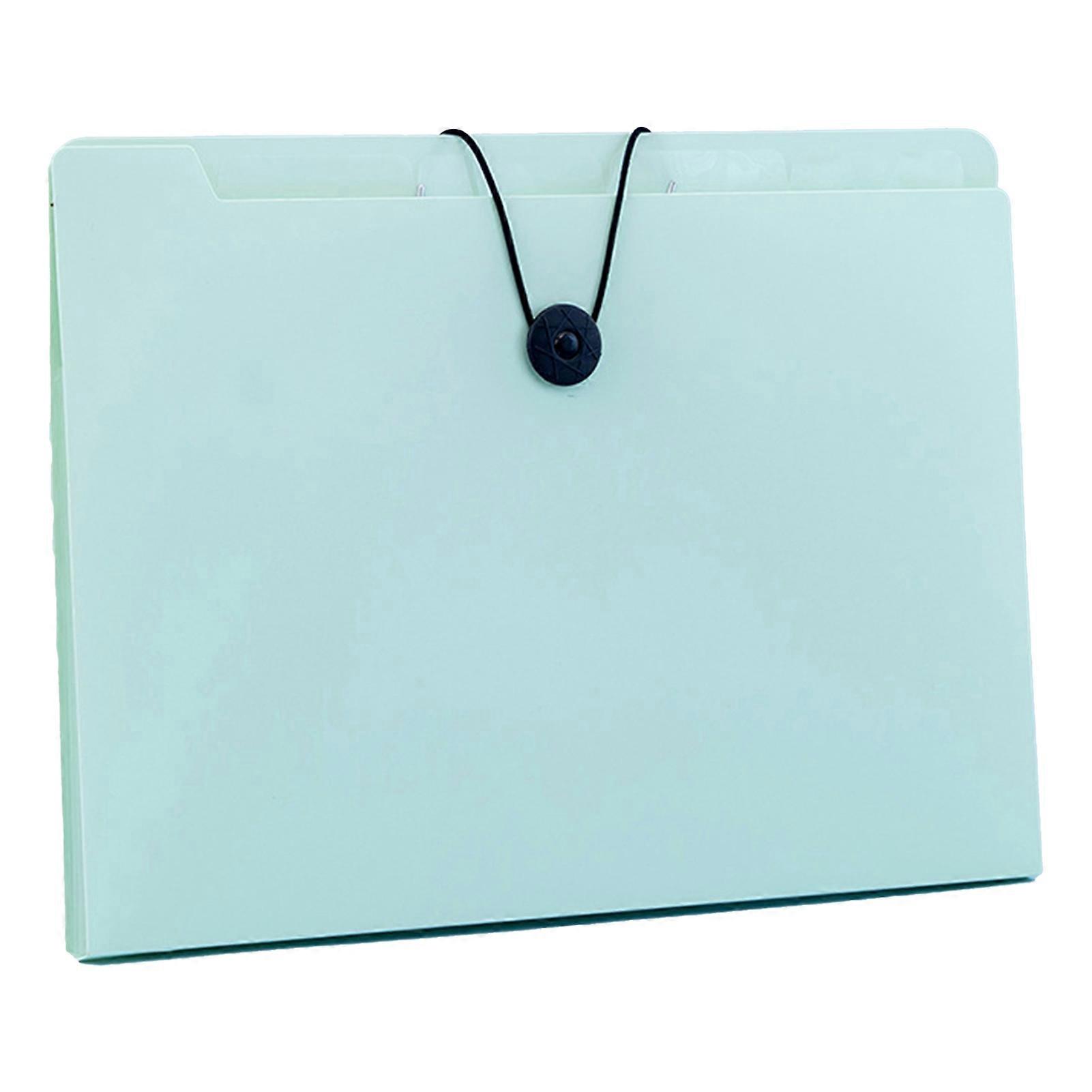 Organ Folder Buckle Design Classified Transparent Insert Large Capacity Documents Storage A4 8 Grids File Folder Stationery Supplies KAESI