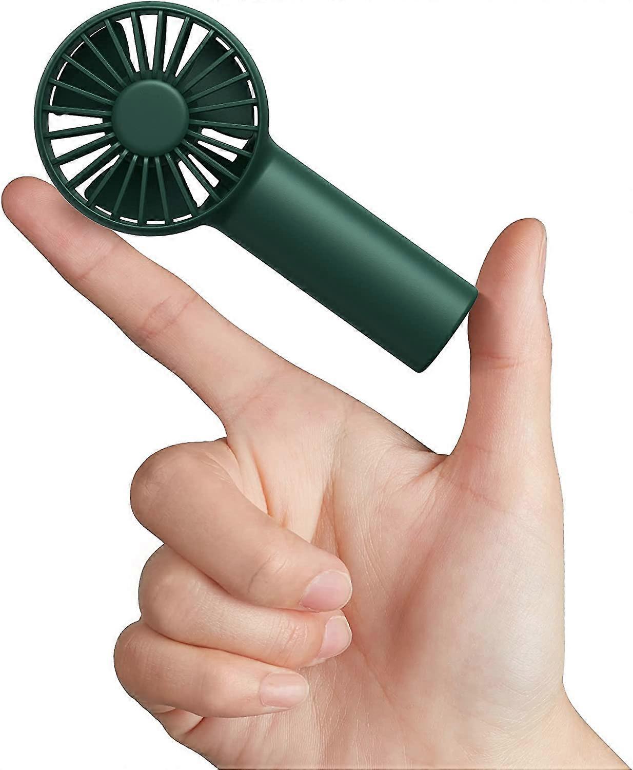 Mini Portable Battery Operated Fan with 2000mAh Battery, USB Powered Personal Fan, 3 Speeds, Improved Airflow, Rechargeable Quiet Pocket Fan-Dark Gree