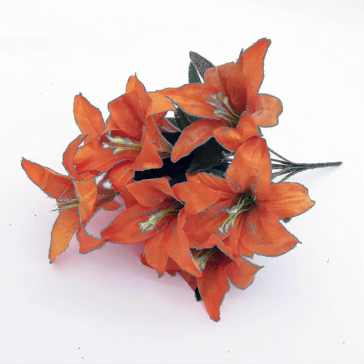 2pcs Artificial Lily 10 Heads Each For Wedding Party Decor