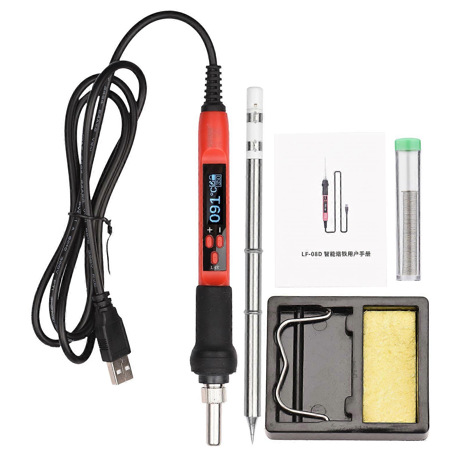 68W USB Digital Display Soldering Iron Mini Portable Welding Tool Adjustable Temperature 200~480 Soldering Pen