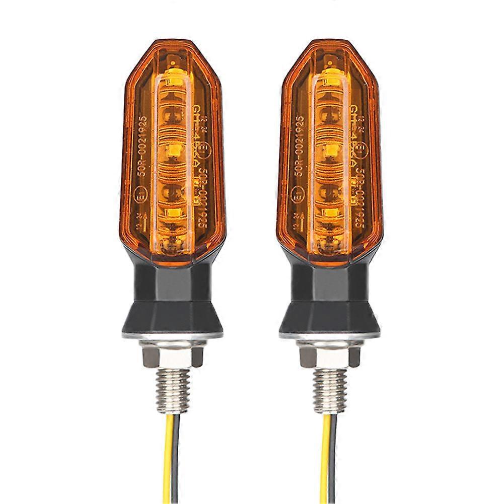 MK-200 1Pair Motorcycle LED Turn Signal Lamp 12V Moto Indicator Amber Flashing Light Blinker Turn Signal lamp Lamp Accessories