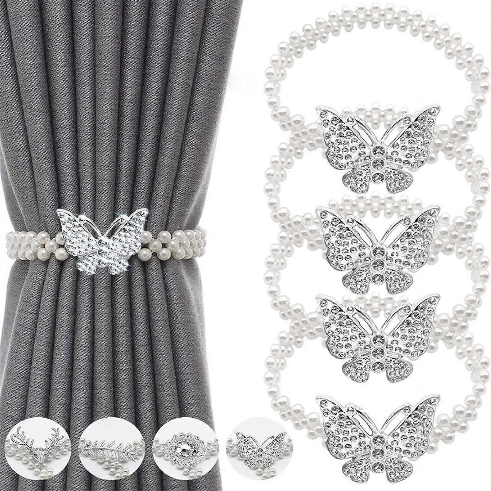 Tiebacks Creative Tiebacks for Curtains 4 Pieces Butterfly