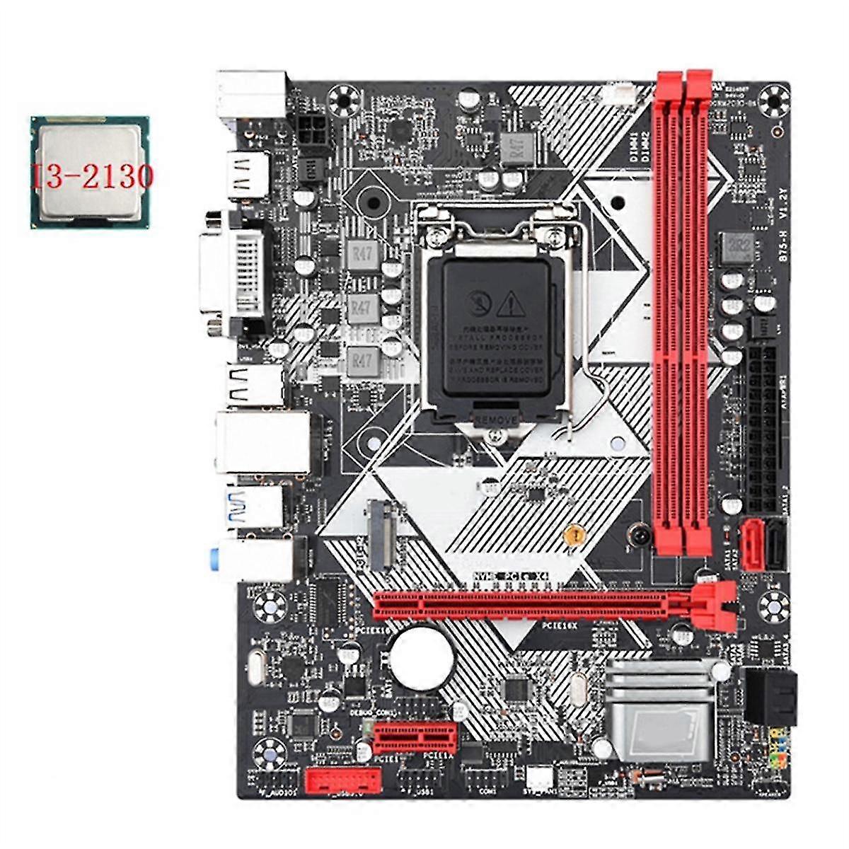B75-h Desktop Motherboard +i3-2130 Cpu Lga 1155 Usb 3.0 Sata 3.0 Suporte até 16gb Ddr3 1600mhz Ra