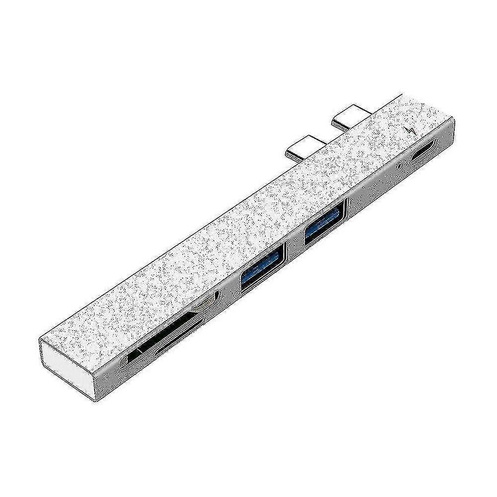 Usb C Hub Dual Type C Adapter Dock With Usb Pd Charr Sd/tf Slot For Pc For Pro 13 15