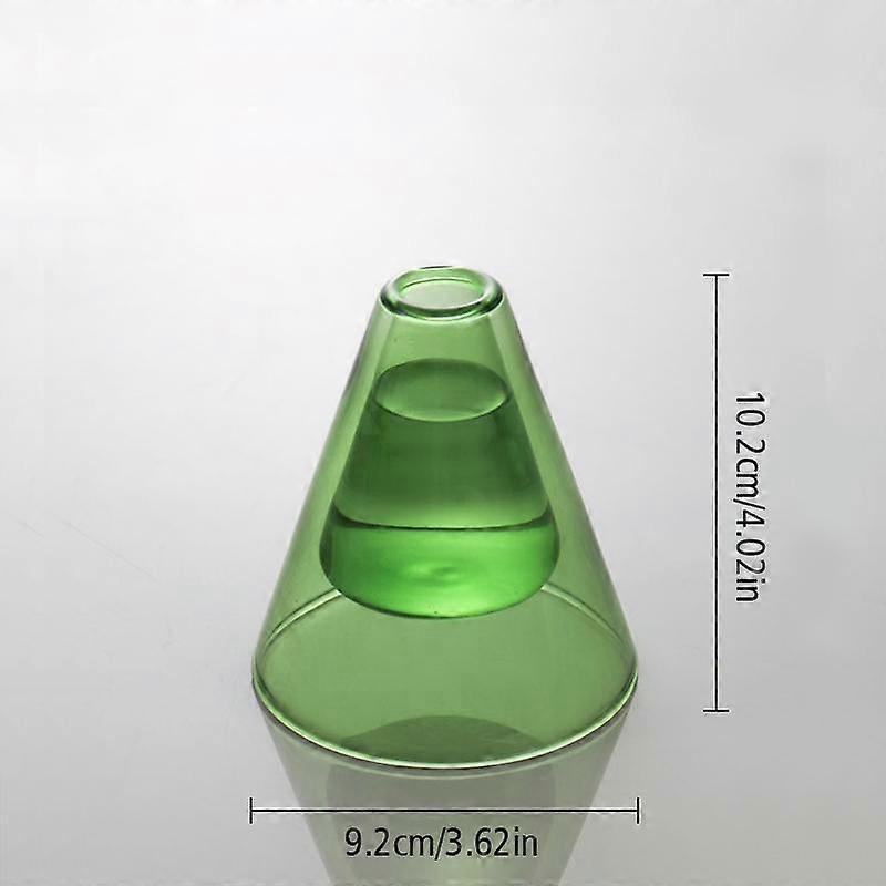 Double Layered Glass Transparent Vase Colorful Double Layer Aromatherapy Bottle