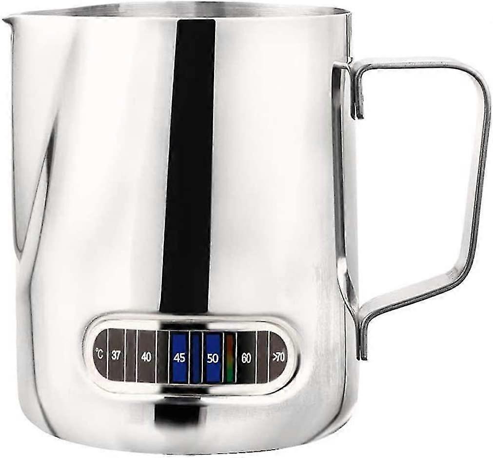 Pot à lait, pichet à lait en acier inoxydable, pichet à lait avec thermomètre pour heilwiy espresso