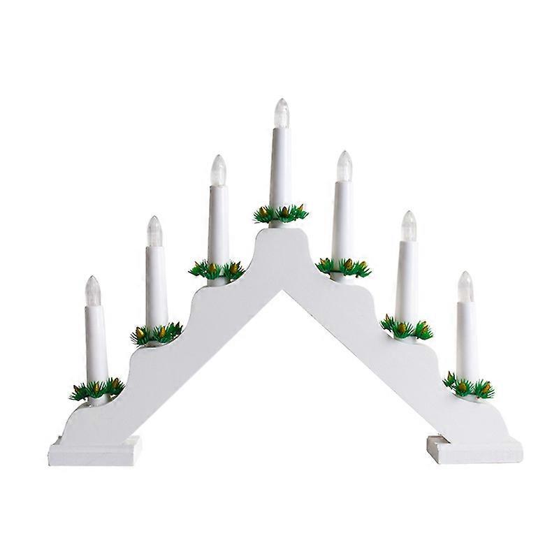 7 Bulb Welcome Light White or Wood