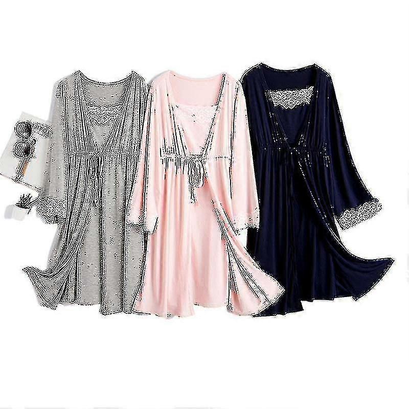 2st / set Graviditet Moderskap Pyjamas Sömnkläder Amning Gravid Pyjamas Amning Nattlinne Elegant Moderskap Amning Klänning