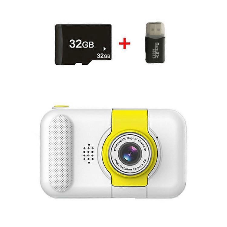 X101 Mini HD Lens Reversible Child Camera, Color: White+32G+Card Reader