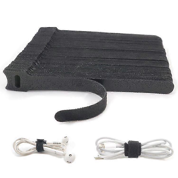 100pcs Cable Tape Cable Tie Black Fastener Self-adhesive Cable Tie