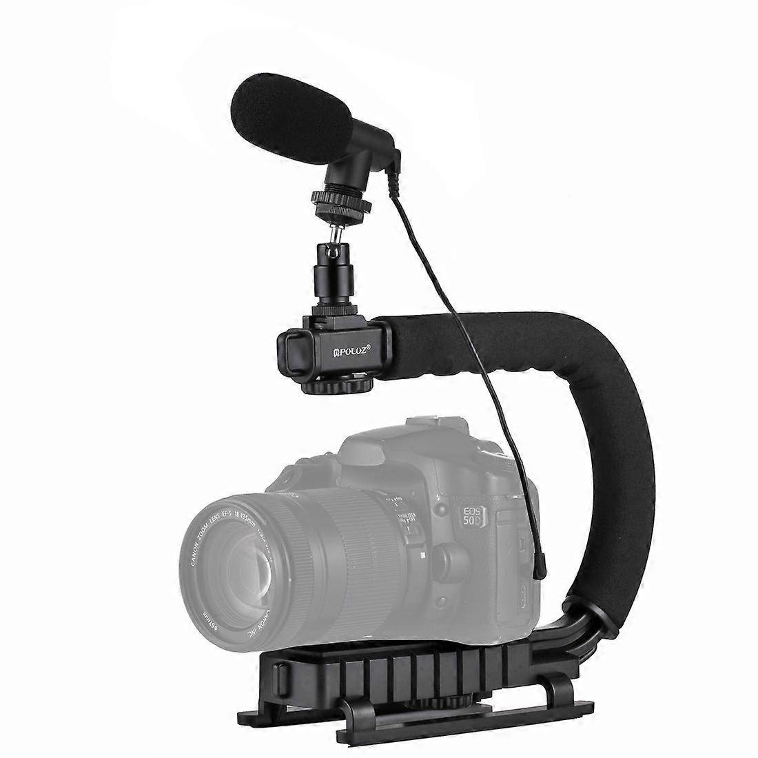 U/C Shape Handheld DV Bracket Stabilizer + Microphone