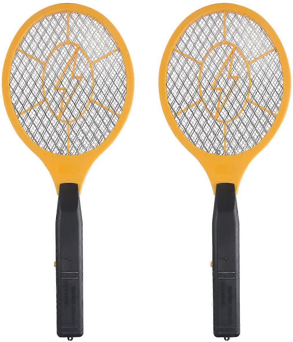 LN-2 Pack Bug Zapper Electric Fly Swatter - Zap Mosquito, Indoor Outdoor Zapping Racket for Pest Control - Safe to Touch with 3-Layer Safety Mesh
