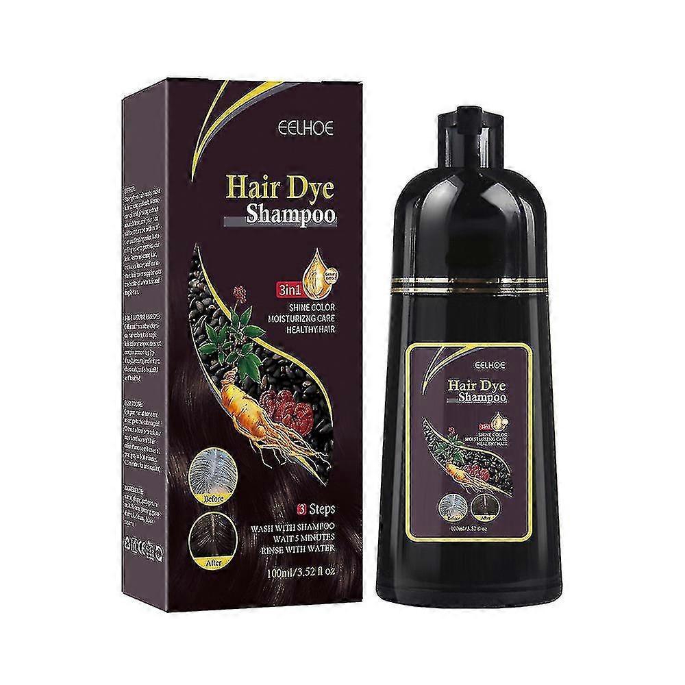 Schwarzes Haarfärbe-Shampoo Instant Fast 3 In 1 Pflanzliche Nährende, Verdunkelnde Färbung