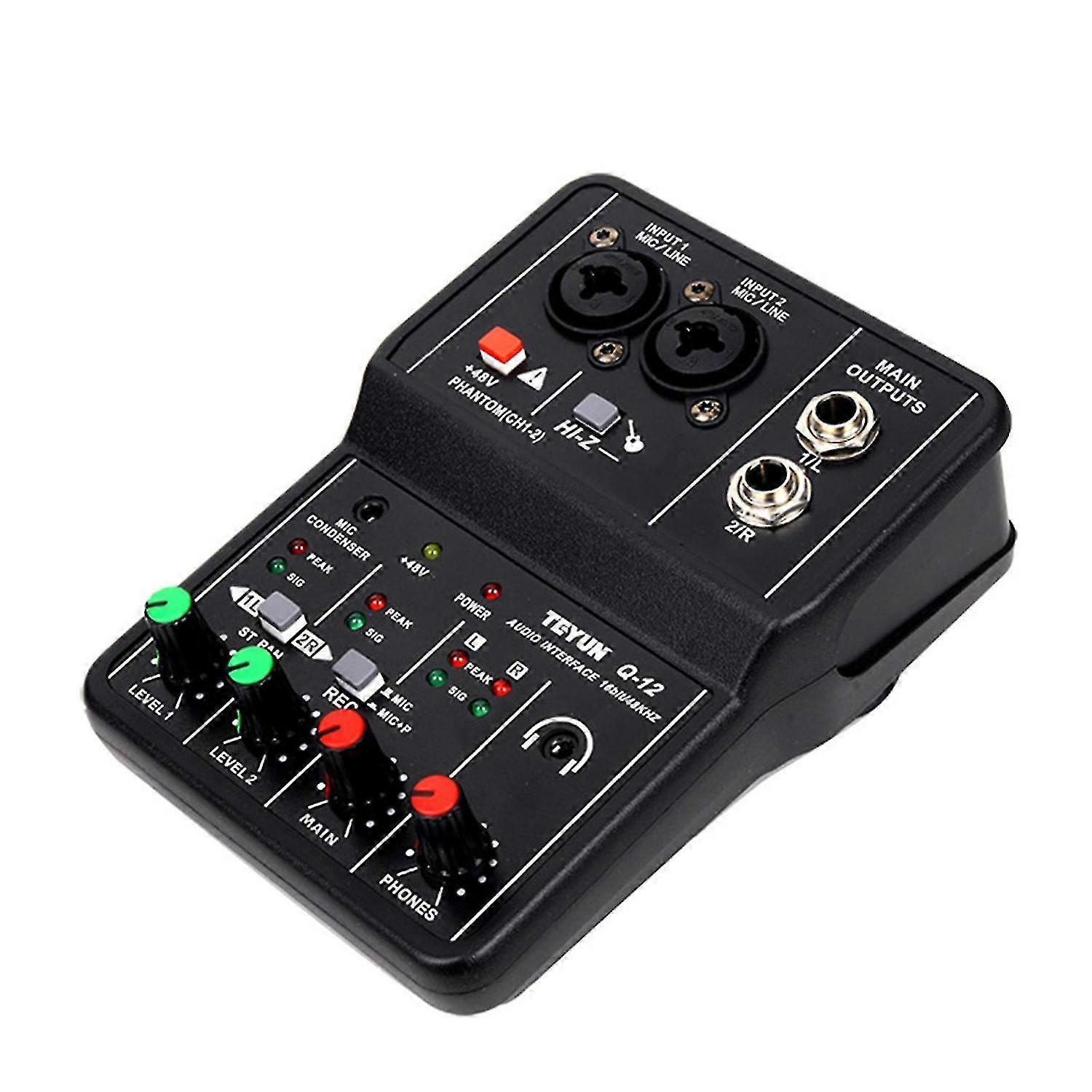 Professional Audio Mixer Adjust Stereo Sound Card With Monitor Function Zekai