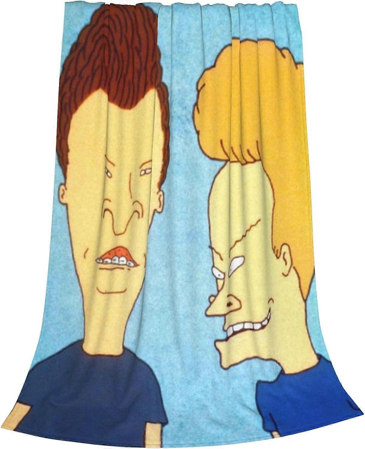 O cobertor de pelúcia com tema de bunda Beavis, cobertor de lã leve e macio adequado para uso em sofá-cama