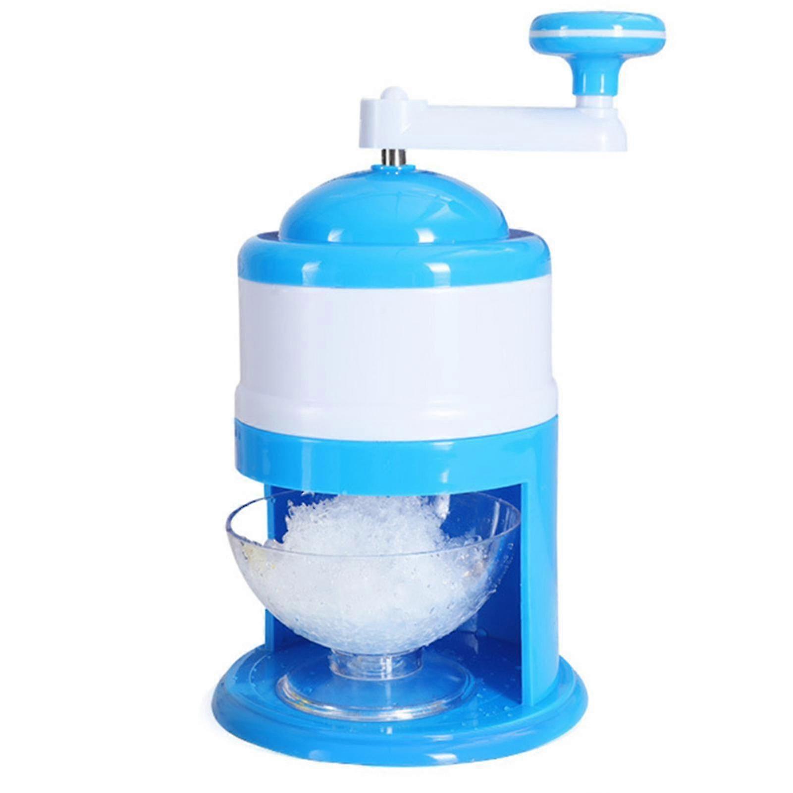 Manual Ice Crusher With Transparent Bowl Mini Handheld Easy Ice Shaver Manual Shaved Ice Machine For
