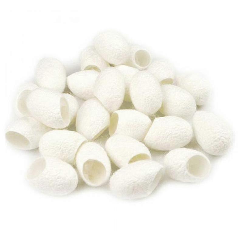 100 stuks natuurlijke zijden cocons zuiverend bleken exfoliërende scrub mee-eterverwijderaar