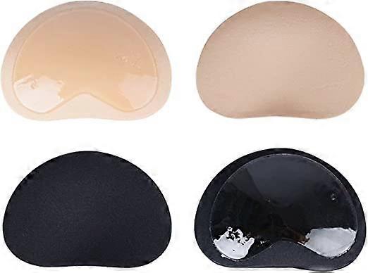 2 Pairs Self Adhesive Bra Insert Pad Silicone Invisible Heart Push-up Pads Breast Enhancer Bikini filler For any Cup