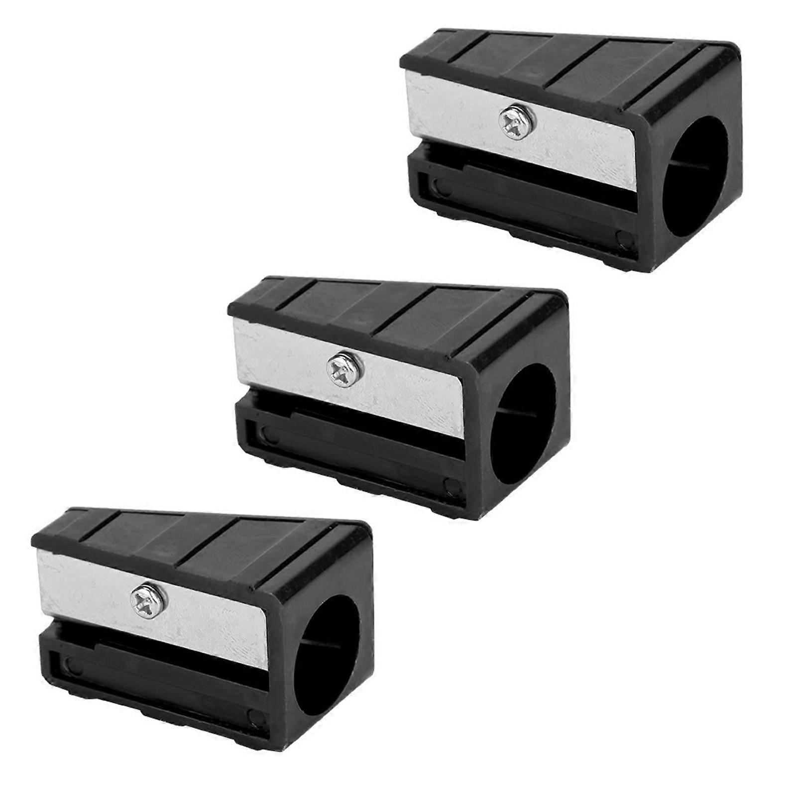 3pcs Portable Mini Billiard Cue Tip Trimmer Shaper Tapper Repair Tool Accessory (Black)