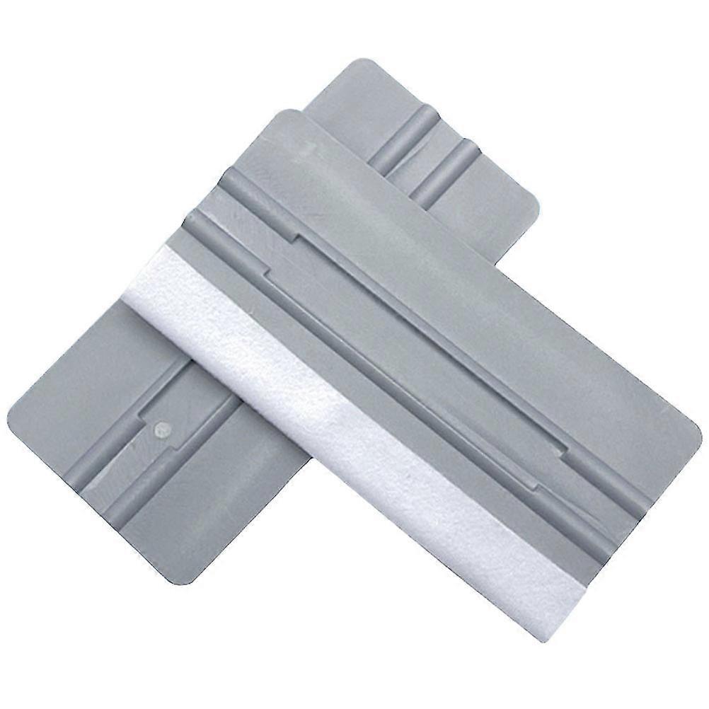 2PCS/Set Car Window Film Scraper Plastic Auto Squeegee Decal Applying Tool (Grey)