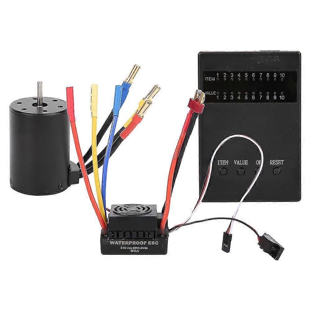 3650 3100KV Brushless Motor 60A ESC Programmkarte für 110 RC Car