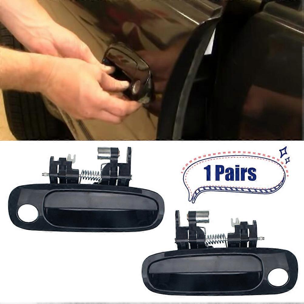 2PCS/Set Car Outer Door Handle Compatible for 1998-2002  Corolla Black
