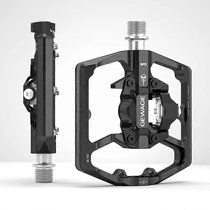 Wide Bicycle Pedals Clip In / Flat Platform SPD MTB Bike Pedals Lightweight Clipless Casual Cycling Pedals 3 Sealed Bearings