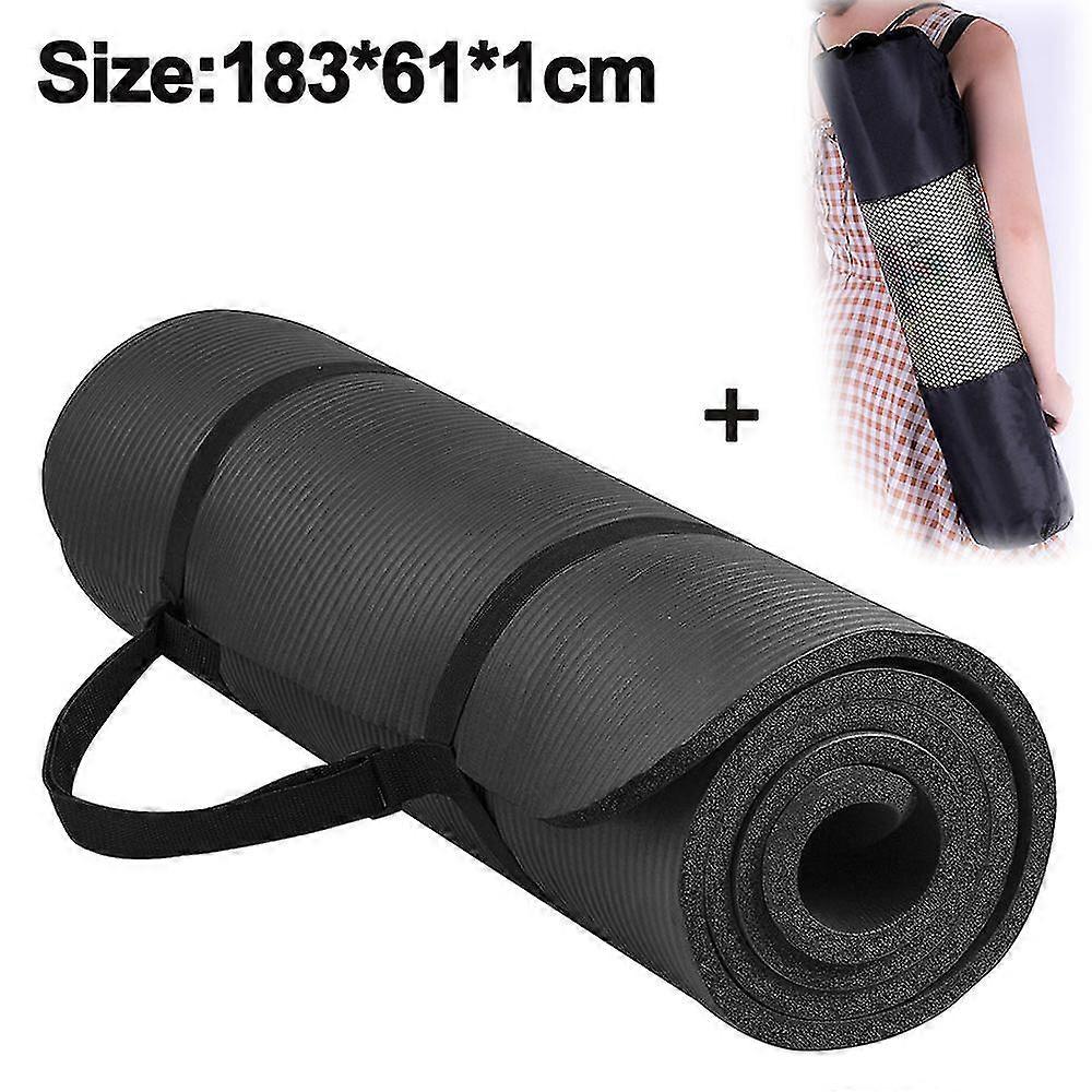 ヨガマット、滑り止めエクササイズヨガマット、女性ヨガ、ピラティス、瞑想、ホームジムワークアウト、フロアエクササイズのためのキャリングストラップ付きマットワークアウトマット