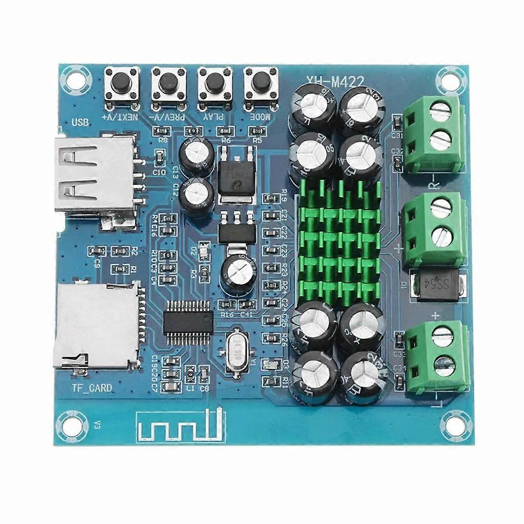 XH-M422 Digital Power Amplifier Board TPA3116D2 U-disk TF Card Play 50W+50W