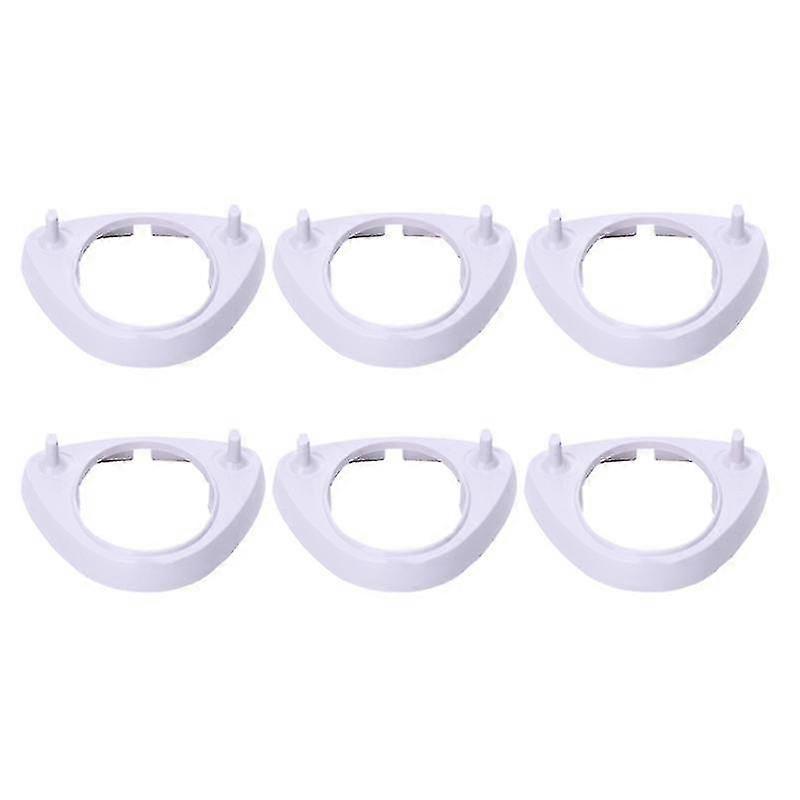 6 Pcs Plastic Stand Holder Toothbrush Heads Holder Charger Base Mount Stand Compatible For Oral-b D12 D20 D16 D10 (white)