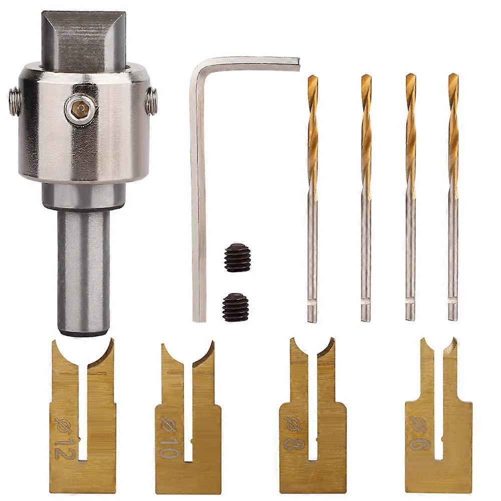 Treperlebor, bits, knivsett, 6-25 mm karbidbit, kuleblad, treperlelaging